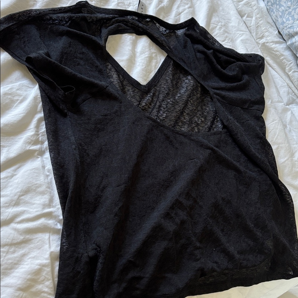 Varley Black Sheer Top - Picture 5 of 6
